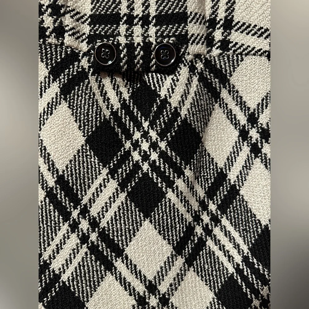GapKids Gap Black & White Plaid Wool Tweed Sleeveless Dress Girl’s Medium